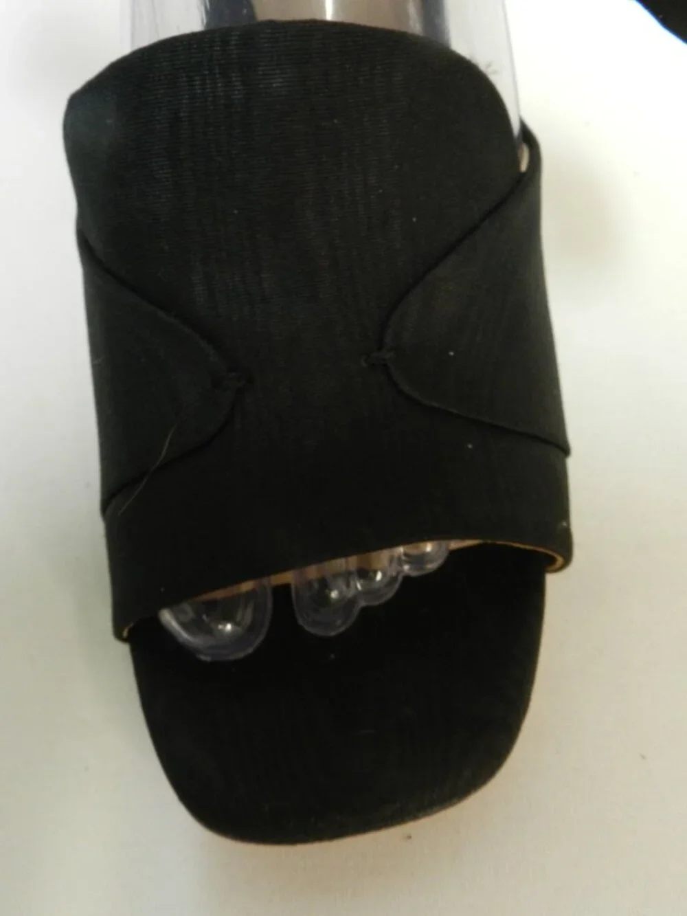 Antonio Melani Size Sz 8.5 Satin on Leather black ankle wrap heels pumps sandals